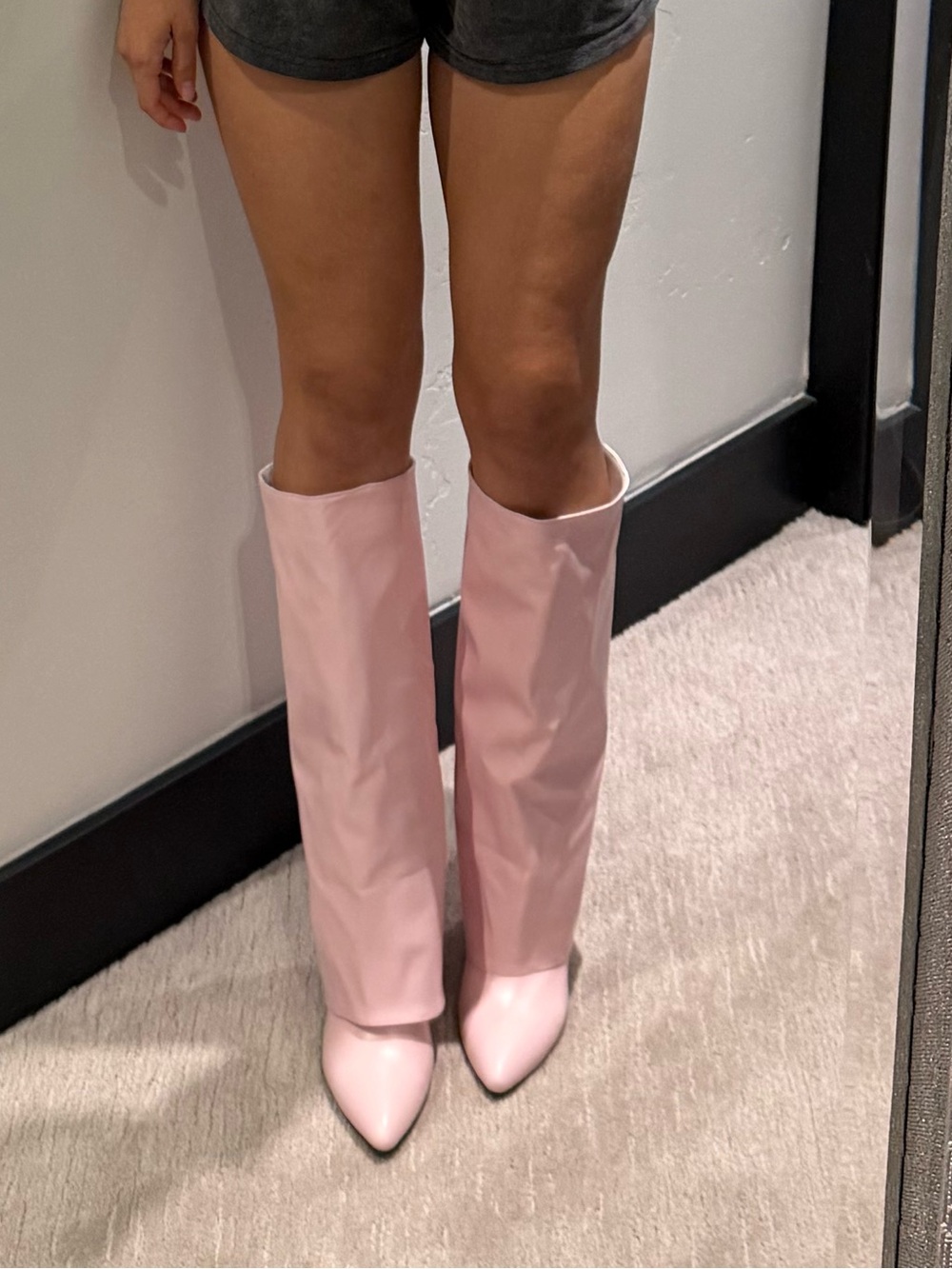 Pink Fold Over Boot - Picture 3 of 5